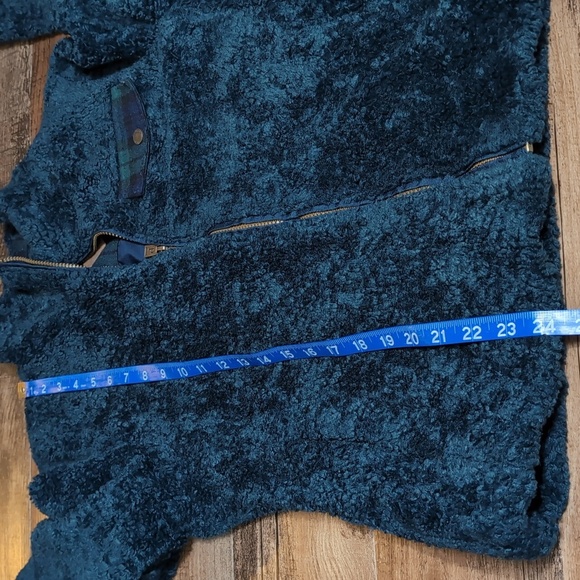 Pendleton Sherpa Teddy Deep Pile Fleece Jacket Fuzzy Full Zip in Teal - Picture 12 of 12